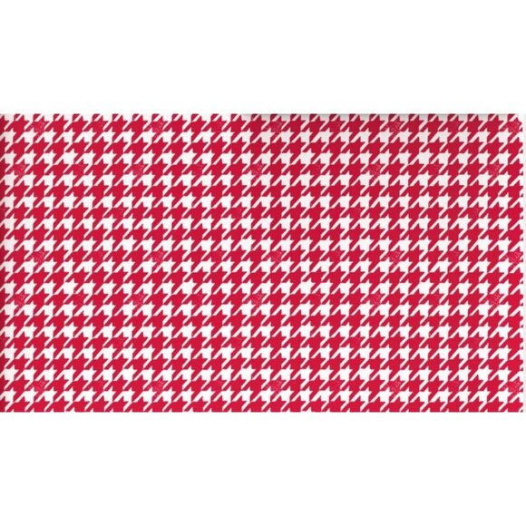 Hallmark Wrapping Paper Red and White Houndstooth 35 sq ft Roll Holiday Gift - Picture 1 of 7